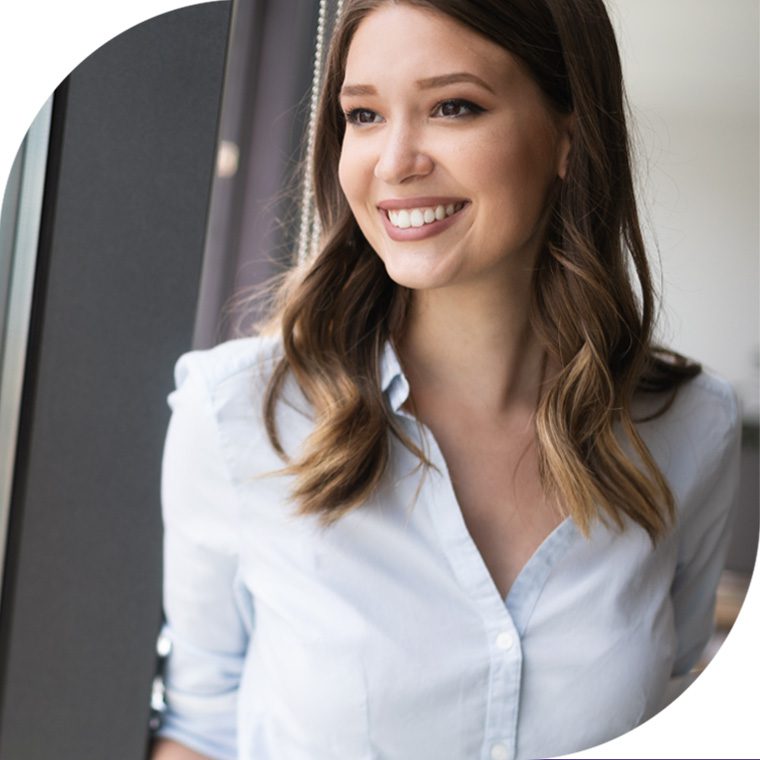 Smiling office worker