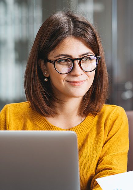 Woman working in Local Government speaking to a member of the public