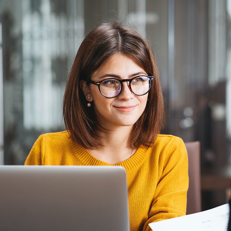 Woman working in Local Government speaking to a member of the public