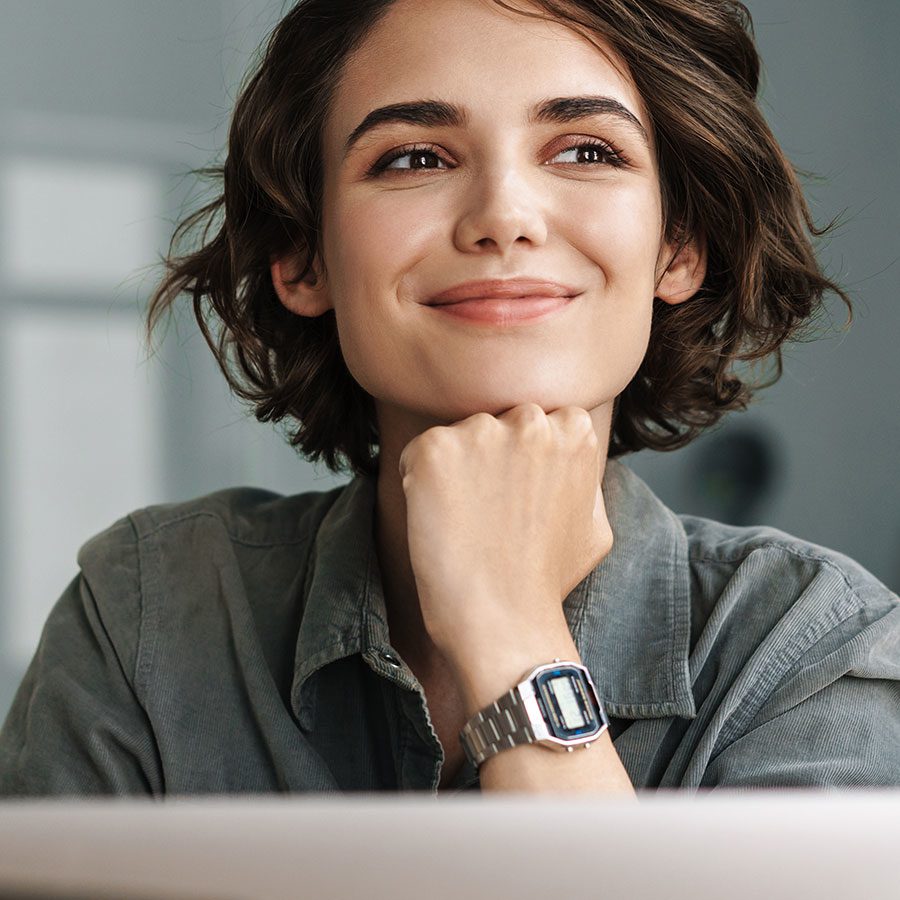 Smiling office worker