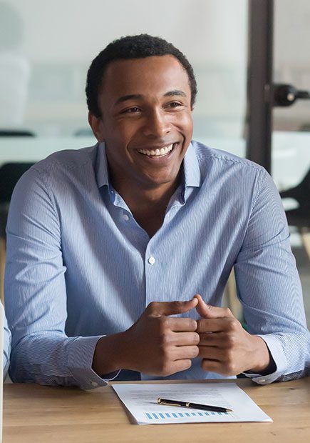 Office worker in a meeting