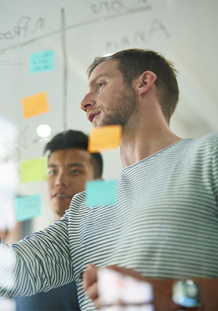 Group of colleagues working together in workforce planning