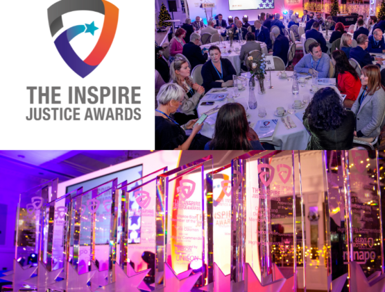 The Inspire Justice Awards ceremony and trophies