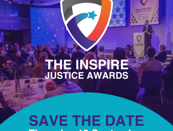 The Inspire Justice Awards - Save the Date, Thursday 12 September