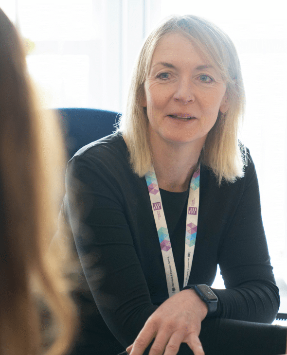 Probation officer at work.