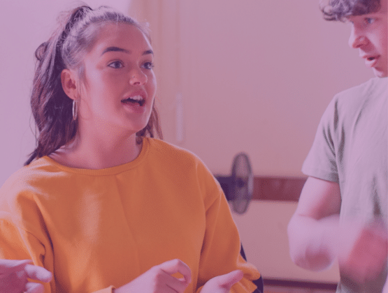 Young people talking