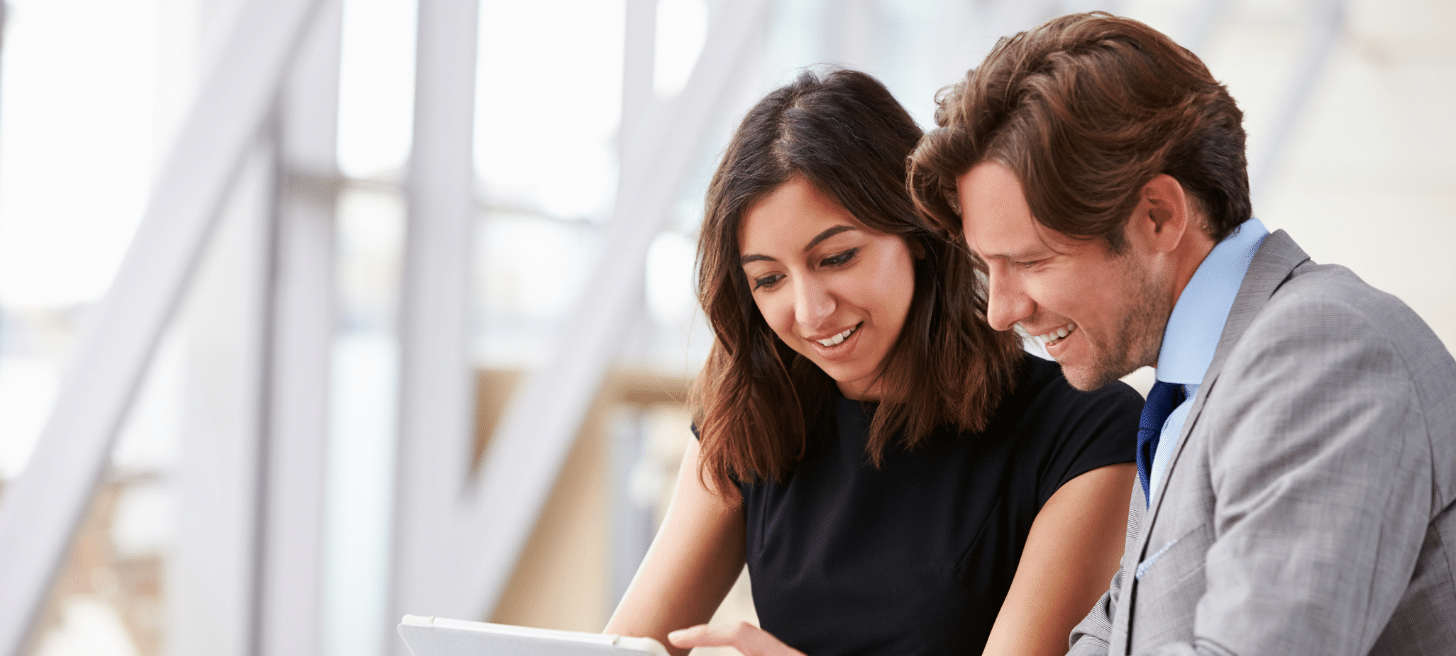 Two colleagues working together