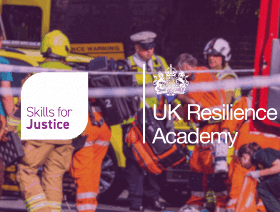 Skills for Justice and UK Resilience Academy logos
