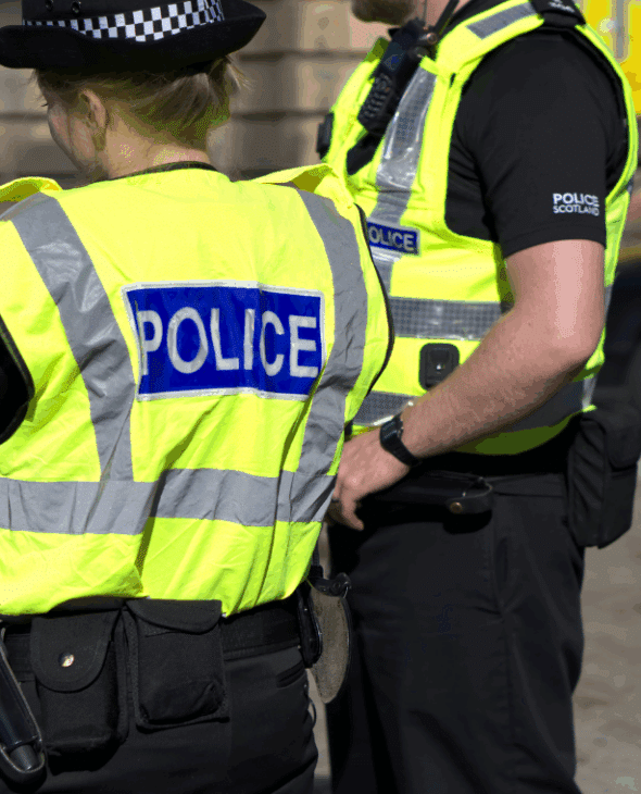Police on duty from Police Scotland