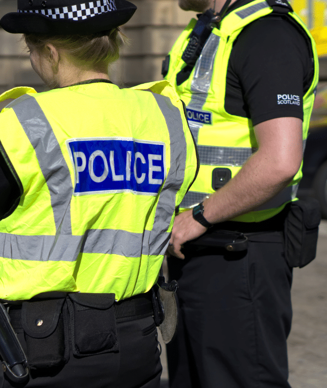 Police on duty from Police Scotland
