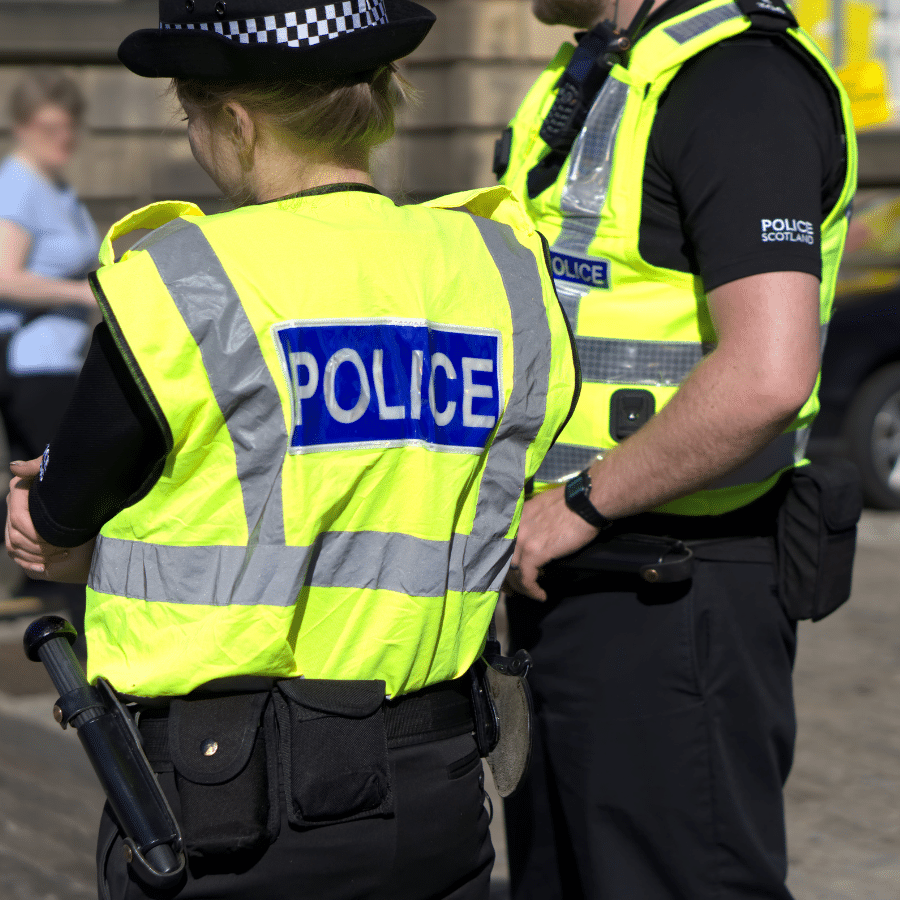 Police on duty from Police Scotland