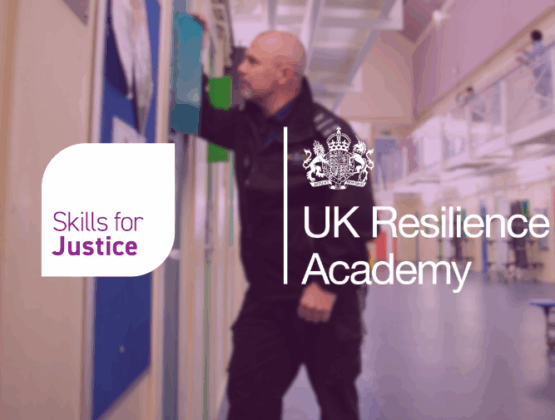 Skills for Justice and UK Resilience Academy logos