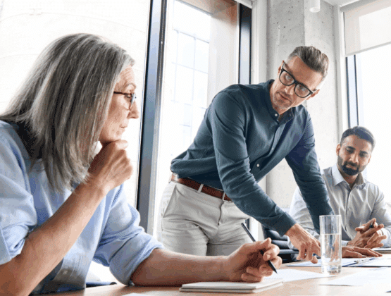 Group of colleagues in a meeting