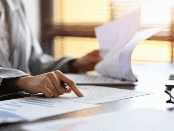 Documents being reviewed