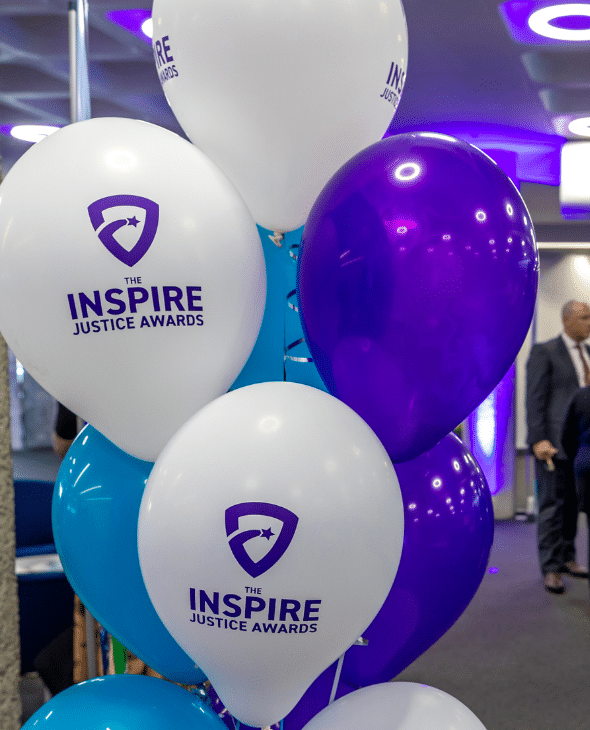 Balloons at the Inspire Justice Awards