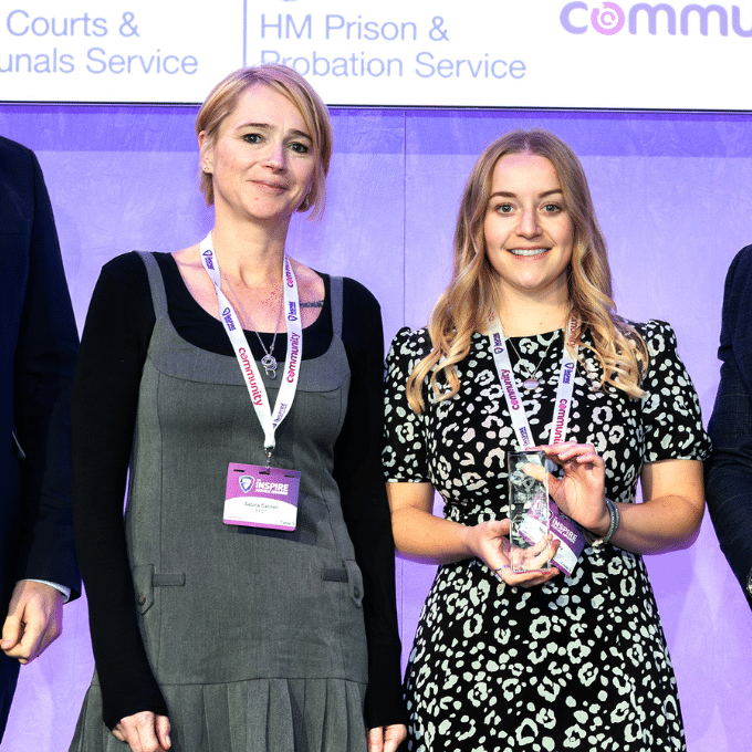 Parents and Children Together (PACT) receiving an Inspire Justice Award