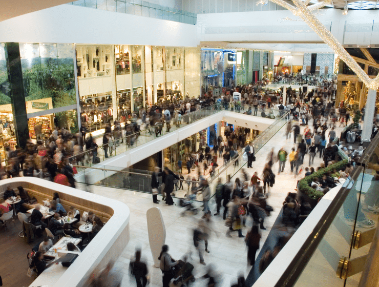 Busy shopping centre