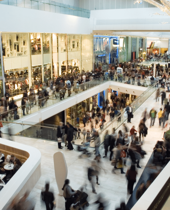 Busy shopping centre