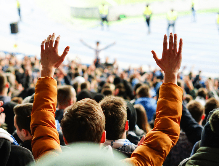 Football crowd in stadium