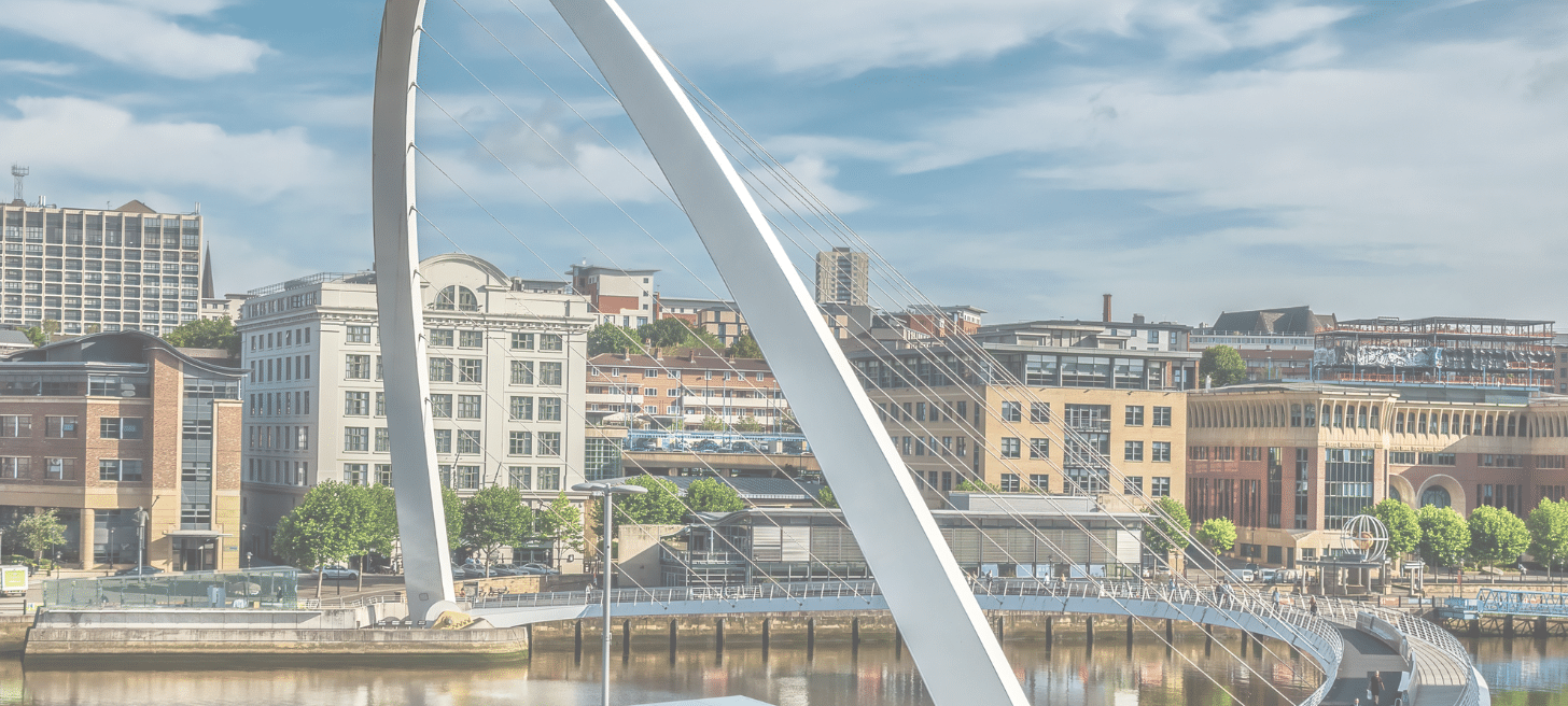Gateshead Millennium Bridge looking across to Newcastle