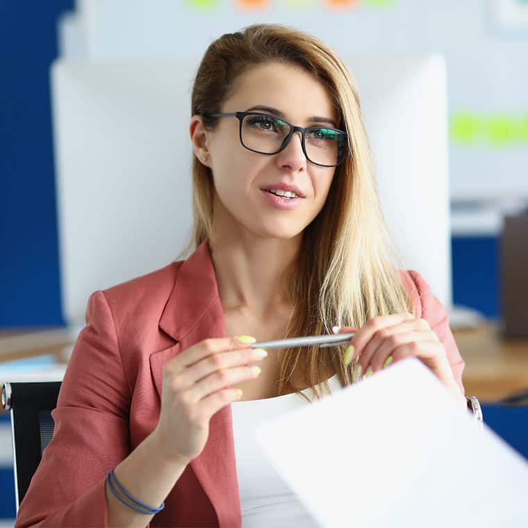 Woman in meeting