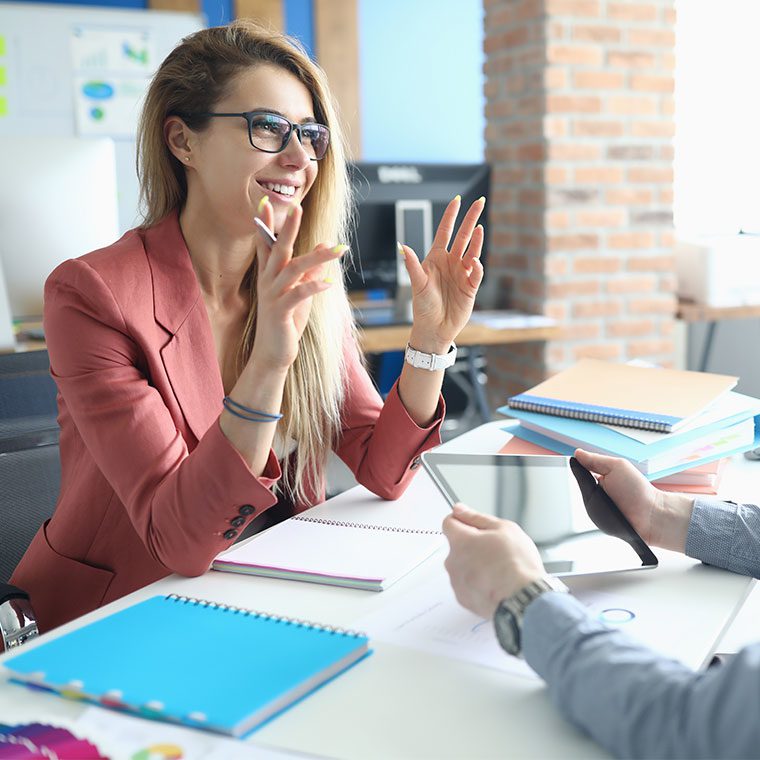 Woman in meeting