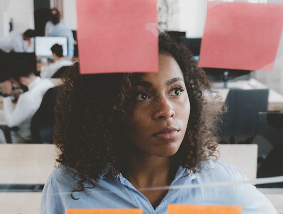 Woman working in an office