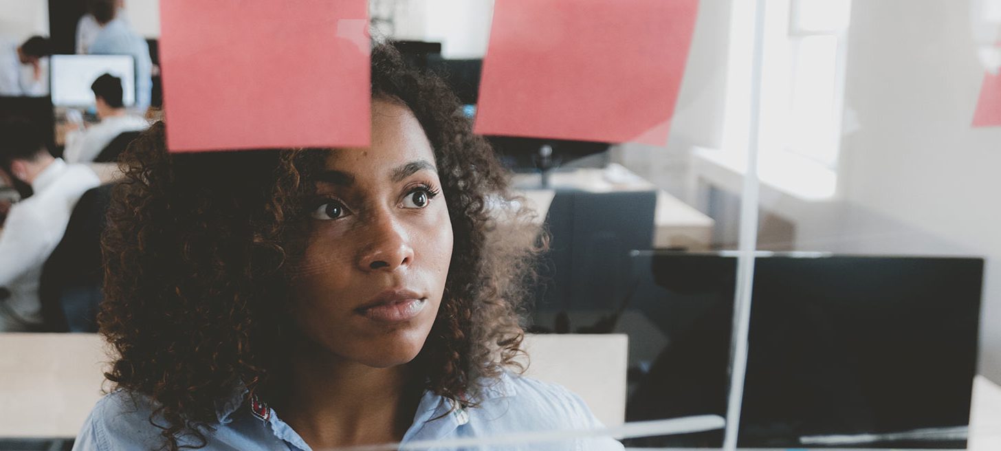 Woman in an office setting