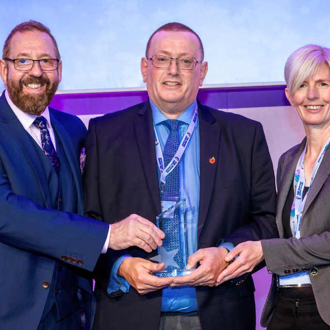 Stephen Head receiving an award at the Inspire Justice Awards 2023