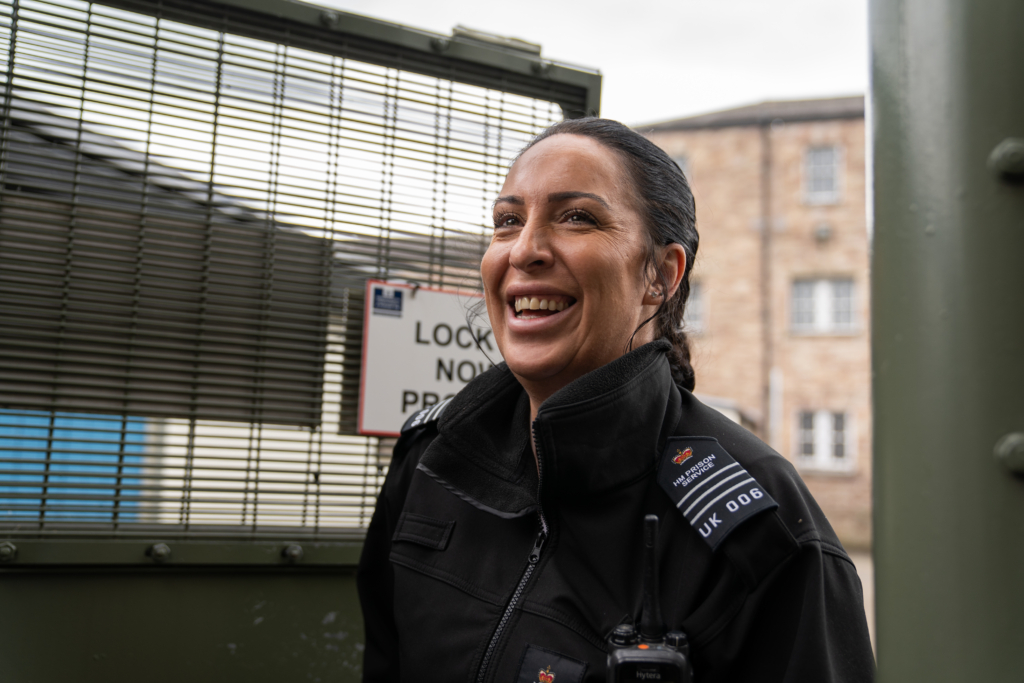 Woman working in HM Prison Service