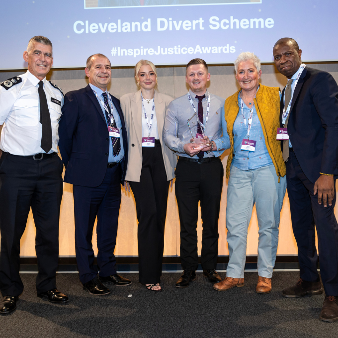 Cleveland Divert Scheme receiving an Inspire Justice Award