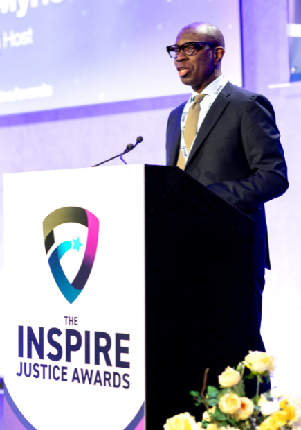 Clive Myrie at the Inspire Justice Awards