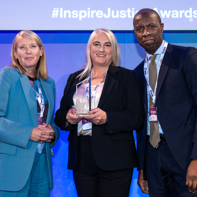 Prison Phoenix Trust receiving an Inspire Justice Award