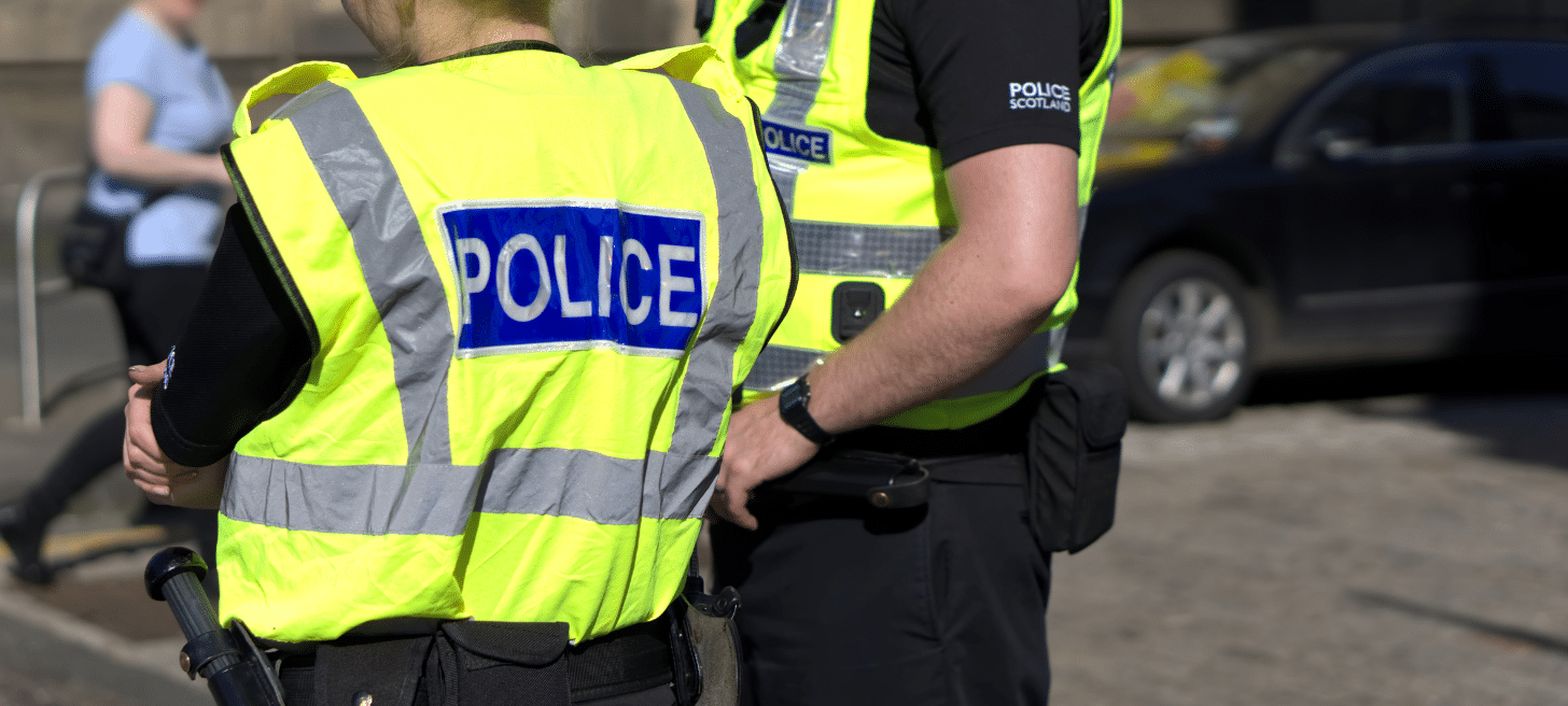 Police on duty from Police Scotland