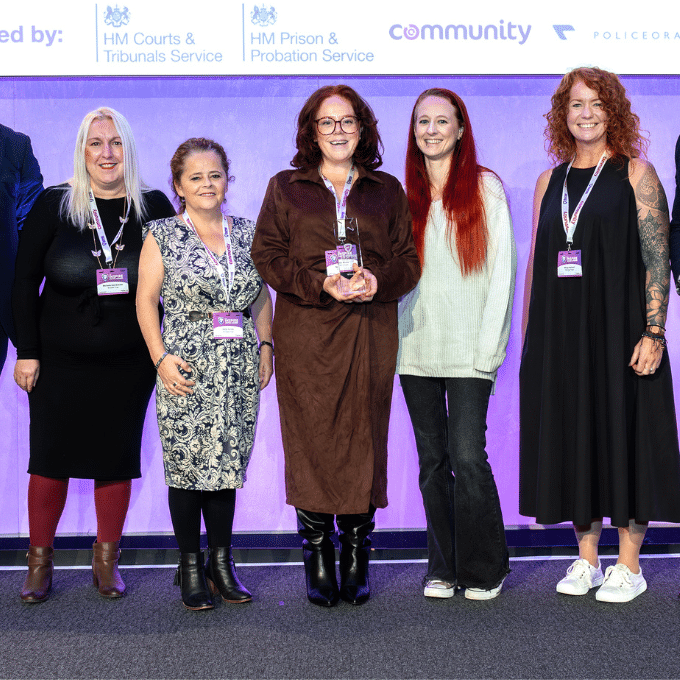 St Giles Trust receiving an Inspire Justice Awards