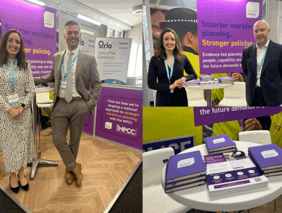 Skills for Justice stand at the NPCC APCC Summit 2025